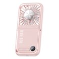 thumbnail image 1 of Ventilador Cuello Portátil USB Pantalla LED Recargable () Rosa, 1 of 9