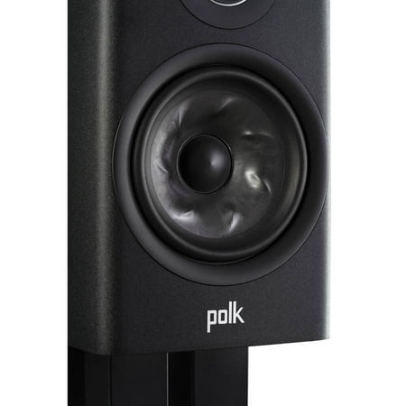 Polk Audio - Polk Reserve R200 Bookshelf Speaker, 1" Pinnacle Ring Tweeter & 6.5" Turbine Cone Woofer, Dolby Atmos & IMAX Enhanced - Black