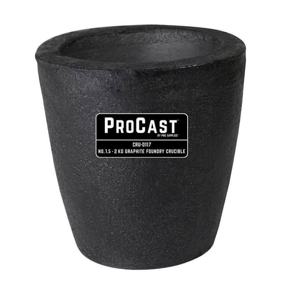 ProCast Premium Black No. 1.5 - 2 Kg Foundry Precious Metal Casting Crucible - CRU-0117