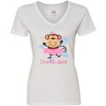 thumbnail image 3 of Inktastic Monkey Love Tutu Dance Women's V-Neck T-Shirt, 3 of 5