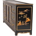 thumbnail image 4 of Oriental Furniture Black Lacquer Dresser - Landscape, 4 of 7