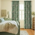 thumbnail image 2 of Cute Blackout Curtains 63 Inch Long for Bedroom,70% Black Out Room Darkening Rod Pocket Vintage Boho Floral Pattern Sage Green Coral Fruit Plant Vine Curtains for Living Room 63 in Length 2 Panel Set, 2 of 5