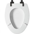 Mayfair Benton? Elongated Enameled Wood Toilet Seat in White with STA