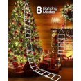 thumbnail image 4 of 9.9Ft Christmas Ladder Lights with Santa Claus - 338 LED Christmas Lights, 8 Modes, Timer Memory Function, Mains Powered, Indoor Outdoor Garden Xmas T, 4 of 5