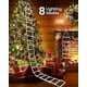 thumbnail image 4 of 9.9Ft Christmas Ladder Lights with Santa Claus - 338 LED Christmas Lights, 8 Modes, Timer Memory Function, Mains Powered, Indoor Outdoor Garden Xmas T, 4 of 5