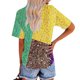 thumbnail image 5 of Fiudx Ofertas Relámpago Blusa de Manga Corta con Cuello Redondo y Pantalón Corto Informal para Mujer a La Moda, 5 of 5