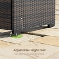 thumbnail image 5 of Patio Furniture Set - All-Weather - 7 Piece Patio Outdoor Conversation Set, Modular Wicker Rattan Sectional Sofa for Backyard, Garden, Poolside, Balcony, Porch, Patio, Brown/Peacock Blue, 5 of 7