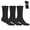 Black, variant on Crew Style, White Diabetic Socks, MEN Size 13-15, 1 dozen Pairs