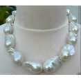 thumbnail image 3 of K-KED Rare 15-25MM SOUTH SEA NATURAL WHITE BAROQUE PEARL NECKLACE 18" AAA+, 3 of 3