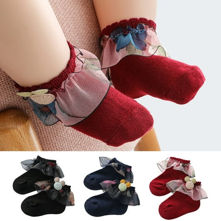 

Naturegr 1 Pairs Elastic Comfortable Infant Socks Cotton Practical Warm-keeping Baby Socks for Winter