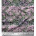 thumbnail image 1 of Soimoi Poly Georgette Fabric Curve Diamond Geometric Print Fabric by Yard 52 Inch Wide, 1 of 3