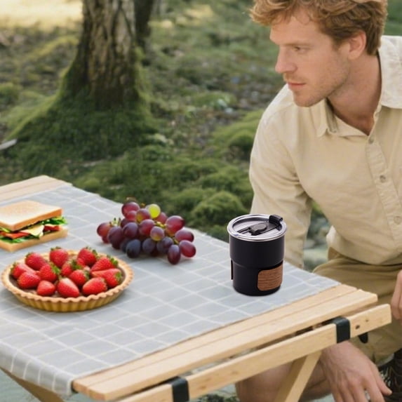 304 Stainless Steel Outdoor Camping Mug Portable High Temperature Travel Coffee Cup for Hiking Adventures