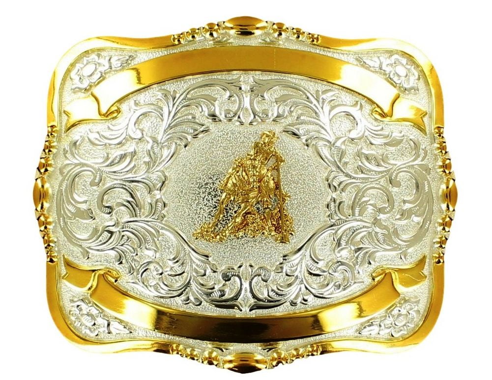 Crumrine Crumrine Western Belt Buckle Trophy Women Pole Bender Silver