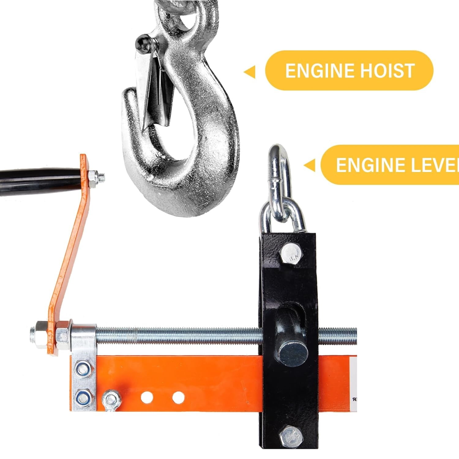 Ktaxon 1-Ton Steel Engine Hoist Leveler, 3-Position Chain, Adjustable Handle