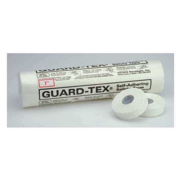 Guard-Tex First Aid Tape,30yd,1"W,White,PK12 41008-1