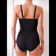 thumbnail image 5 of Traje de Baño de una Pieza para Mujer, con Control de Abdomen, Fruncido, con Recortes y Aros en U Negro XL, 5 of 7