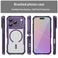 thumbnail image 2 of Carbon Fiber Texture Magnetic Case for iPhone 17 Pro, Compatible with MagSafe,Translucent Matte Anti-Fingerprint Back Slim Shockproof Protection Phone Case,Purple,For iPhone 17 Pro, 2 of 9