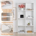 thumbnail image 5 of Cube Bookshelf White, 8 Cube Storage Organizer Bookcase, Display Bookcase, TV Stand, for Living Room, Home Office, Bedroom, 5 of 10