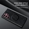 thumbnail image 2 of Allytechgroup Magnetic for Samsung Galaxy S23 Ultra Case, Compatible with MagSafe Support Magnetic Car Phone Mount PU Leather Slim Phone Case for Women Men for Samsung Galaxy S23 Ultra, Black, 2 of 10
