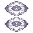 thumbnail image 1 of 2 Paquetes de salvamanteles de Encaje Retro 12X17 pulgadas Azul marino Unique Bargains, 1 of 7