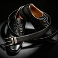 thumbnail image 4 of Fianmy Men's Reversible Belt 1 Piece, 1 3/8" Leather Dress Casual Belt for Men, Trim to Fit for Elegant Style, 4 of 7