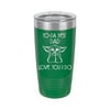 Yo-Da Best Dad Love You I Do - Engraved 20 oz Tumbler Mug Cup Unique Funny Birthday Gift Graduation Gifts for Women Fathers Day Dad Papa Pops best buckin Star Wars Yoda (20 Ring, Green)