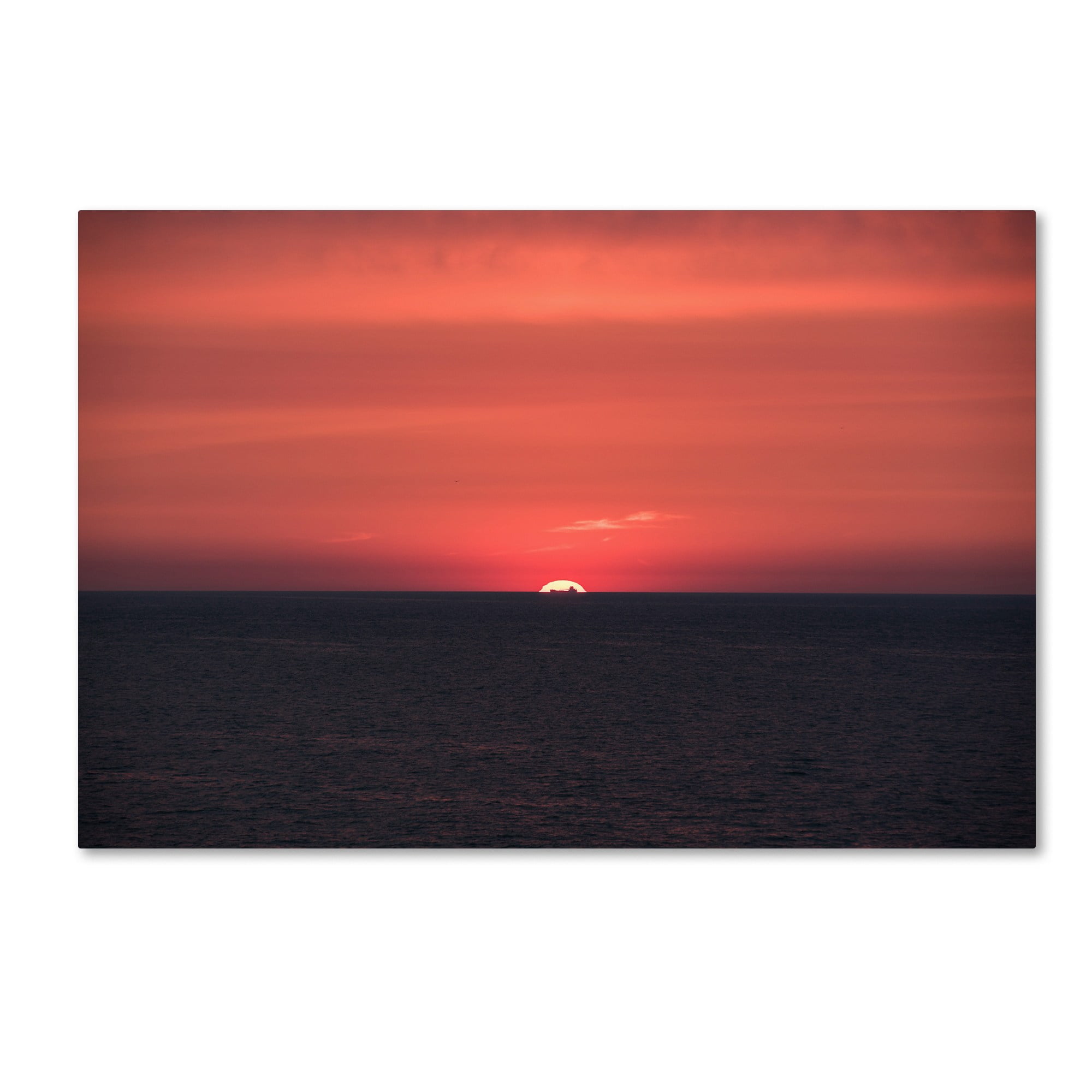 Trademark Fine Art "Sunset Ore Boat Lake Erie" Canvas Art by Kurt Shaffer