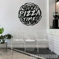 thumbnail image 3 of Craftnamesign It's Pizza Time Metal Wall Art LED Light, Pizza Metal Sign, Pizza Restaurant Decor, 3 of 5