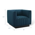 thumbnail image 4 of Modway Conjure Tufted Upholstered Fabric Armchair in Azure, 4 of 11