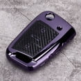 thumbnail image 4 of Funda protectora de fibra de carbono estilo TPU para llave inteligente de coche, compatible con SEAT Ateca, color morado Jadeshay A, 4 of 8