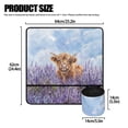 thumbnail image 5 of HELLHERO Cow and Lavender Sewing Machine Mat Foldable Polyester Fabric Waterproof Storage Bag for Friend Family Gift Travelling and Sewing Classes, 5 of 5