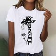 thumbnail image 1 of Nuoqisi T-Shirts pour Femmes Grande Taille à Manches Courtes, Col Rond, T-Shirt Graphique Décontracté, 1 of 6