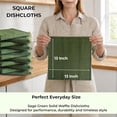 thumbnail image 3 of Kitchen Dish Cloths for Washing Dishes - Waffle Weave Cotton Dish Rag Towel - 13"x13" Set of 12 Sage Green Kitchen Washcloth Dishcloth Dishrag Dishtowel Wash Cloth, 3 of 3