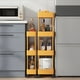 thumbnail image 1 of Estante de almacenamiento de piso Estante de almacenamiento de múltiples capas Carrito de cocina Dormitorio Baño Estante de almacenamiento móvil Estante de acabado con ruedas, 1 of 5