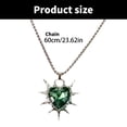 thumbnail image 5 of YIEMEEN Trendsetting Love Heart Shaped Necklace Fashion Jewelry Accessory with Thorns Detail for Fashionable Enthusiasts, 5 of 9
