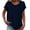 #05 Navy 【New Styles: Mix, Match & Maximize Value】, variant on Women's Summer Short Sleeve V Neck T-Shirts Tops Blouses Round Neck Patch Pocket Solid Color Linen Loose Fit Casual Daily Wear Business Casual Work Office Vacation Fashion Essential Gift for Women