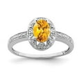 thumbnail image 6 of 925 Sterling Silver Rhodium-Plated Diamond and Citrine Ring Size 7, 6 of 6
