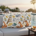 thumbnail image 4 of Fall Leaves Outdoor Waterproof Pillow Covers, Autumn Thanksgiving Fox Hedgehog Owl Retro Decorative Rectangle Throw Pillowcase Sofa Cushion Sham for Patio/Couch/Chair, 20"x12" 2 Pack, 4 of 8