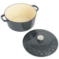 thumbnail image 7 of Spice by Tia Mowry Savory Saffron 6-Quart Cast Iron Dutch Oven - Grey, 7 of 7