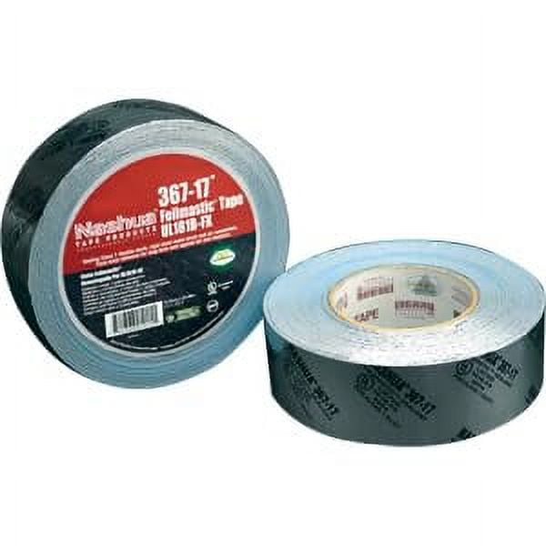 Nashua FoilMastic Butyl Rubber Sealant Tape [UL 181B-FX listed] (367-17): 3 in. (72mm actual) x 100 ft. (Silver)