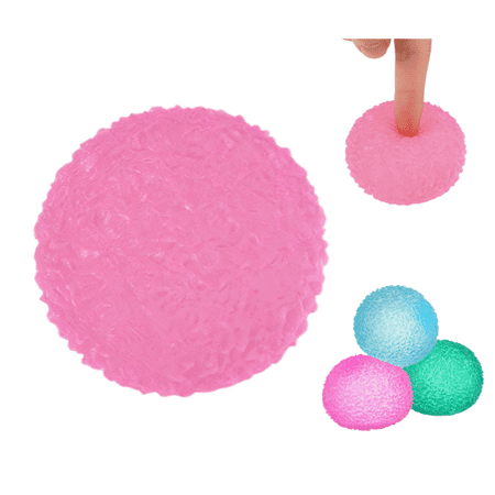 Textured Stress Ball Soft Pink Textured Gel Squeeze Ball Sensory Fidget Toy for Anxiety Relief Kids Adults Party Favors Stocking Stuffers Gifts