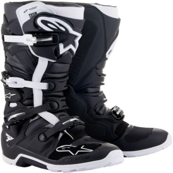 Alpinestars Tech 7 Enduro Drystar Mens MX Offroad Boots Black/White 7 USA