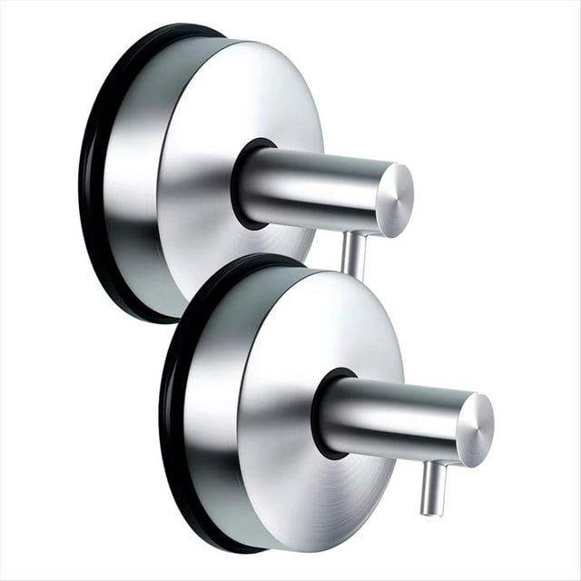 con ventosa para coronas de puerta en vidrio, con ventosa para ducha, sin taladro para colgar toallas, plateados.