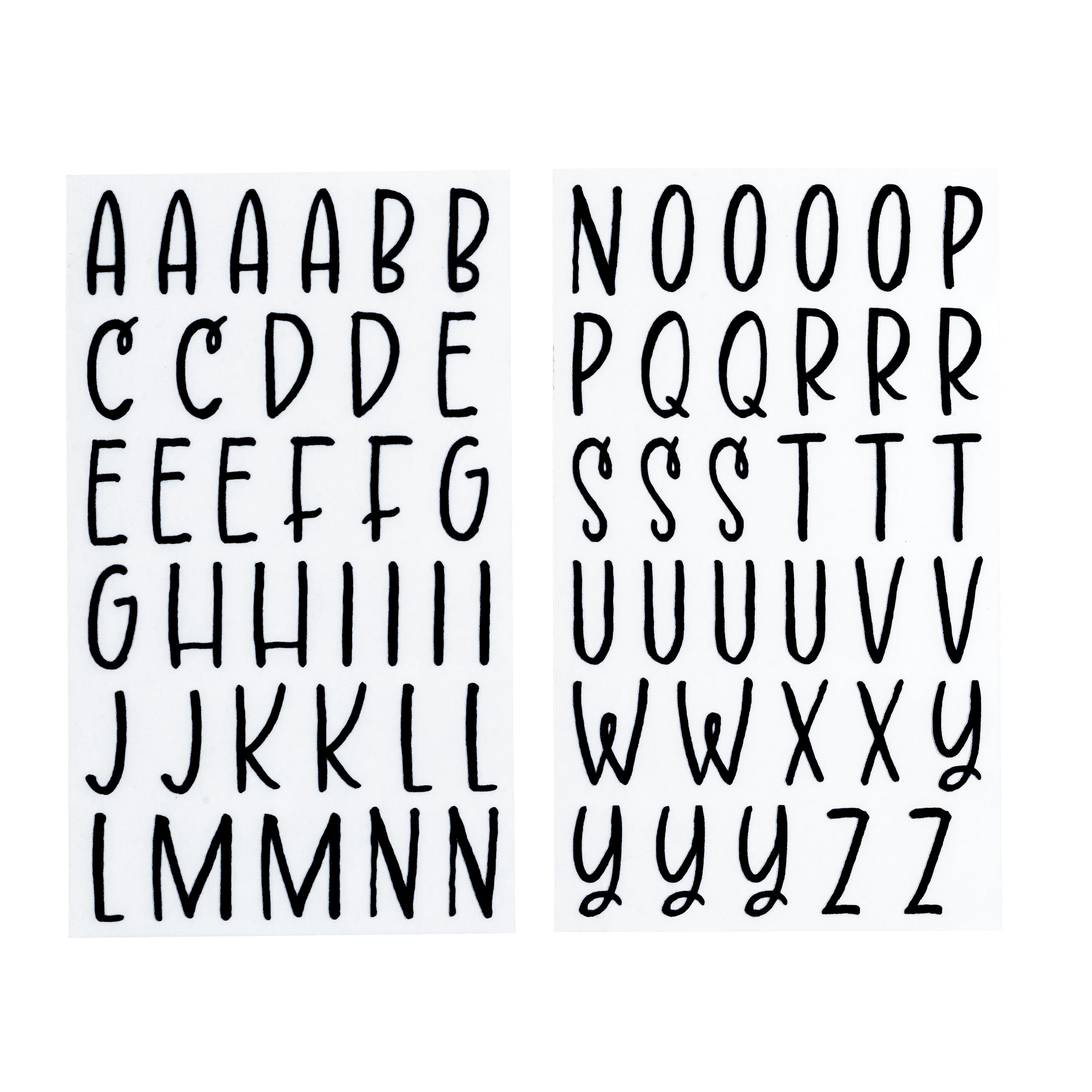 Hello Hobby 69-Piece Iron-on Letters, 2 Sheets