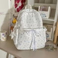 thumbnail image 5 of KKLDOGS Cute Backpack Coquette Floral Back Pack with Lace Trim & Plush Charm Kawaii Backpack for Classes Travel, 5 of 7