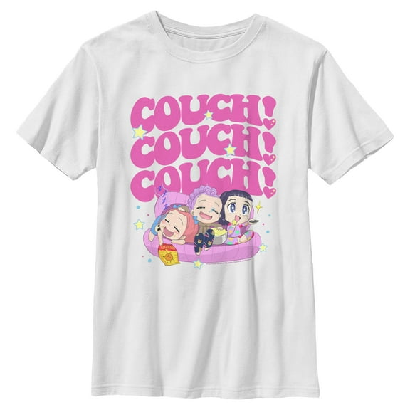 Boys KPop Demon Hunters Cute Friendship Couch Time T Shirt