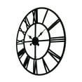Mainstays 30" Plastic Roman Numeral Analog Open Back Wall Clock, Black