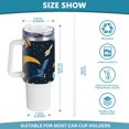 thumbnail image 3 of Dinosaurs in Space 40 oz Tumbler with Handle Insulated&nbsp;Travel Mug&nbsp;Lid Straw Leak Proof Steel Vacuum Water Bottles Glasses Fits in Car Cup Holder, 3 of 7