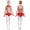 Red, variant on iiniim Kids Girls Sequin Stripe Jazz Dance Tutu Skirt Leotard Dress Black 10