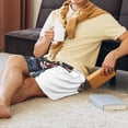 thumbnail image 4 of Wukai Patriotic Boxing Bear Art Men’s Short Pajama Pants With Pockets Soft Sleep Pj Shorts for Men-Medium, 4 of 6
